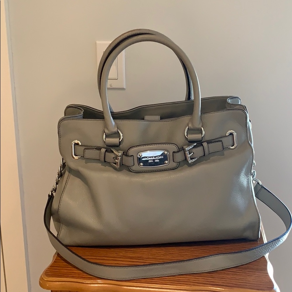 Gray Michael Kors purse